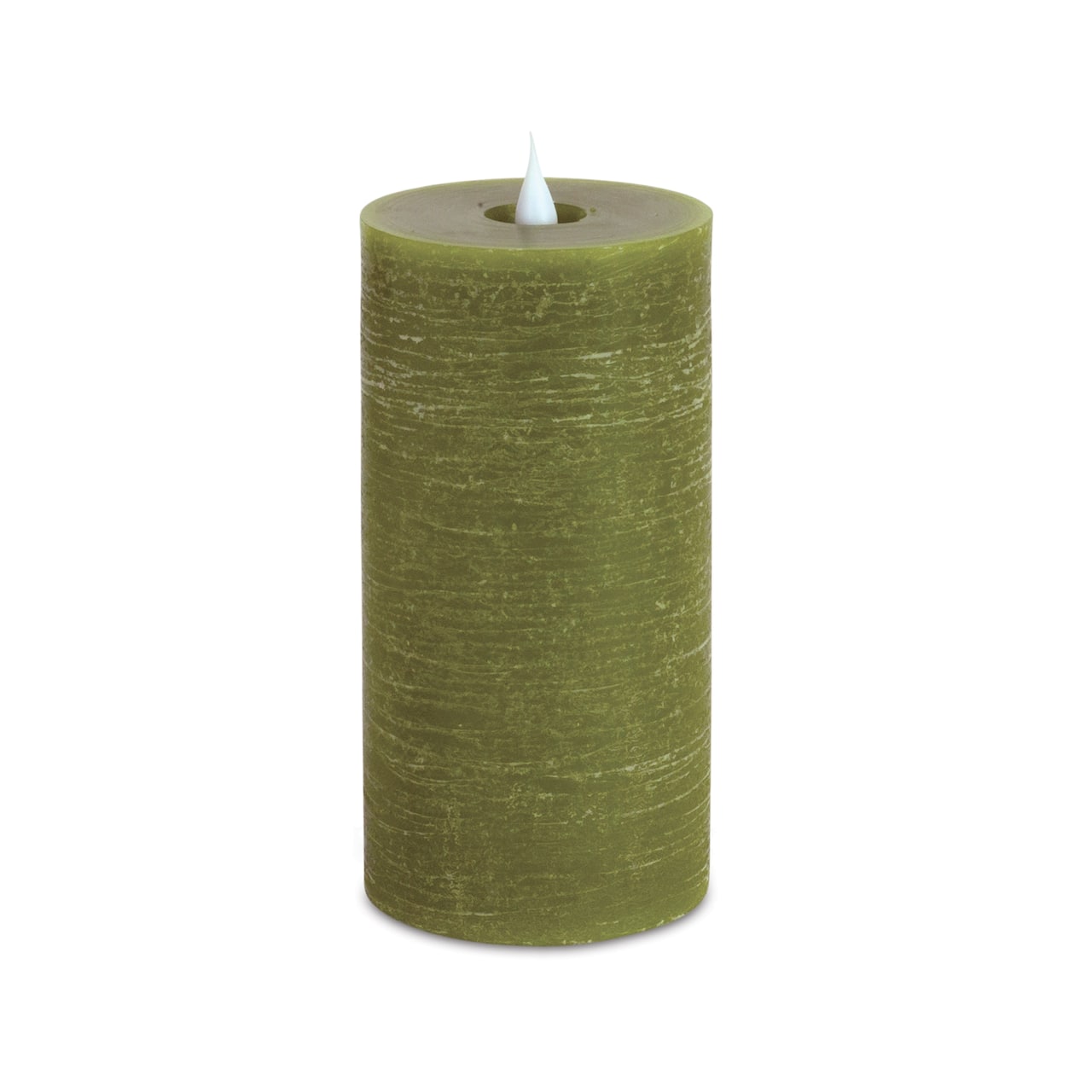 7.75&#x22; Green Simplux LED Designer Candle with Remote